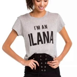 WILDFOX gray “I’m an Ilana” graphic tee tshirt M / Medium womans